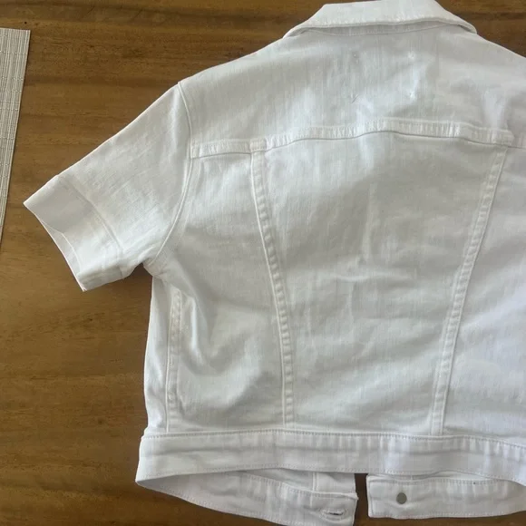 NWT L’AGENCE white kristie crop jacket ($395)